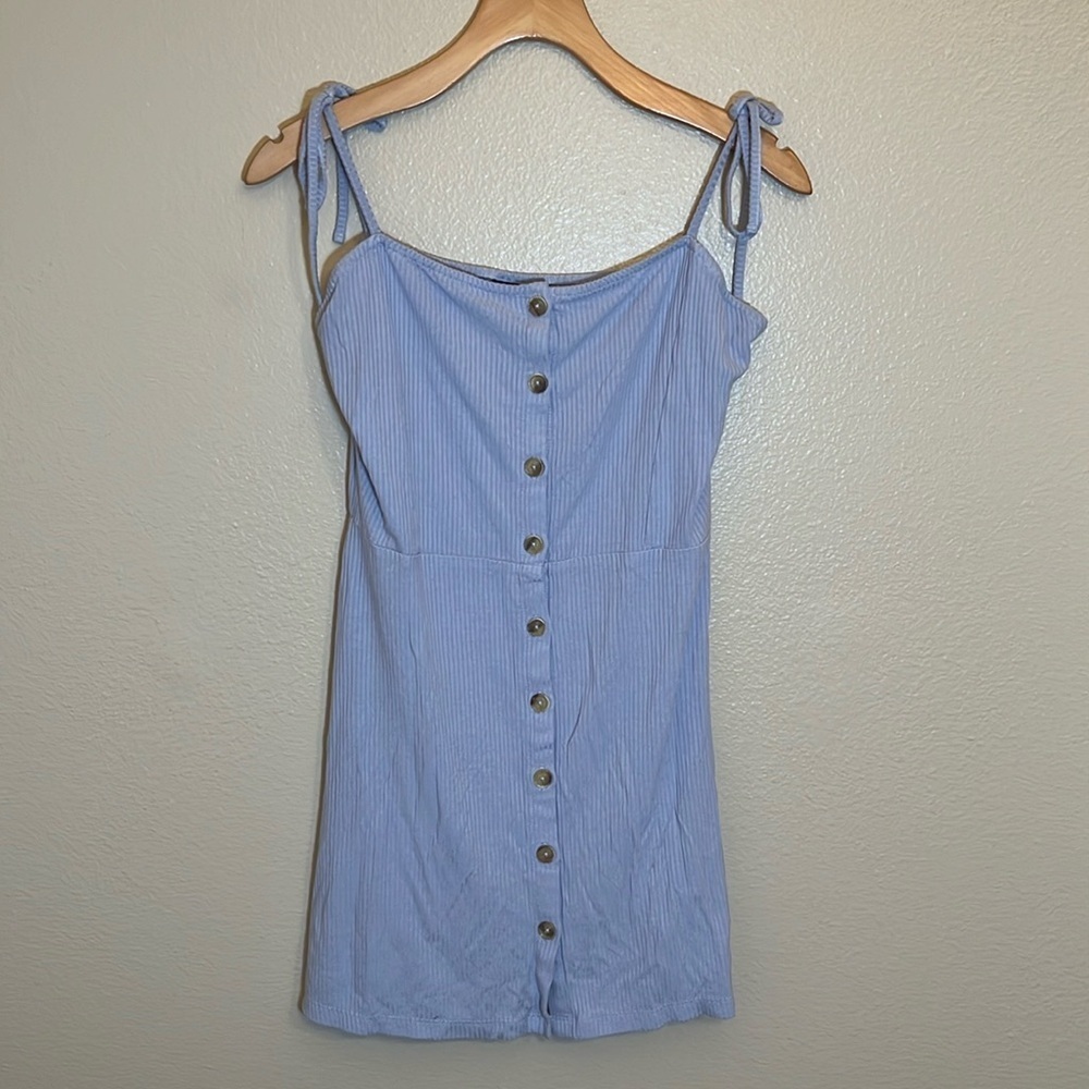 Topshop Button Spaghetti Strap Summer Mini Dress - image 1